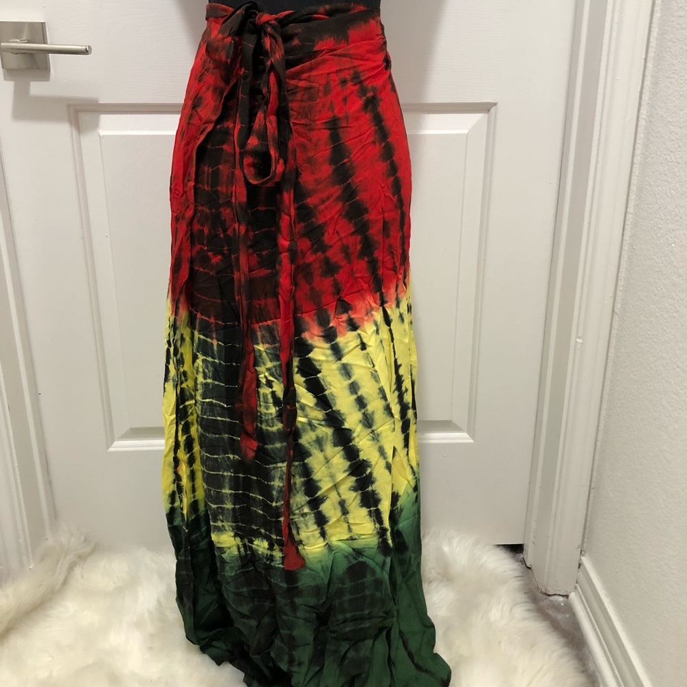 Bob Marley Color Wrap Skirt - Picture 3 of 5